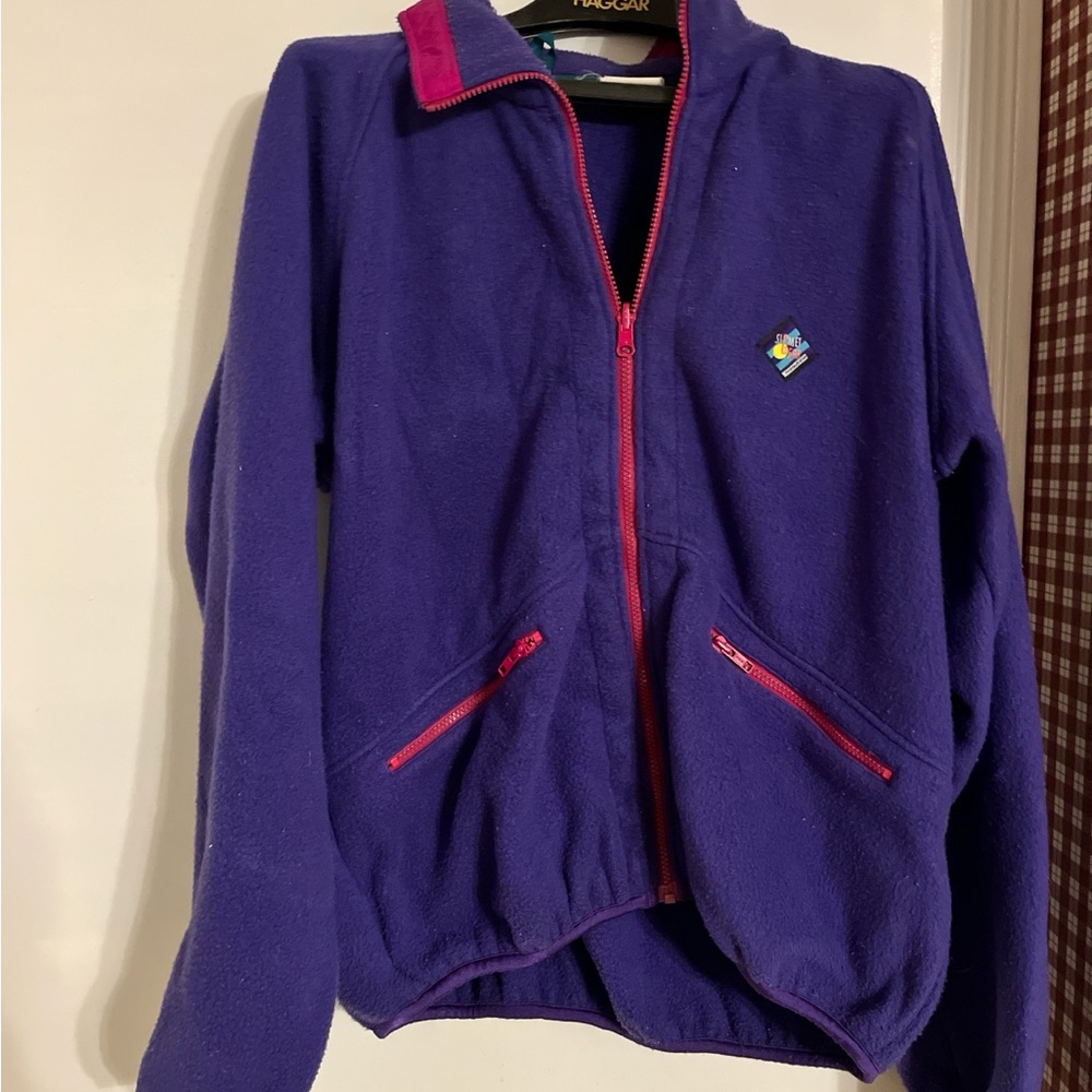 Woolrich Purple Fleece Jacket with Pink Accents Y2K Unisex